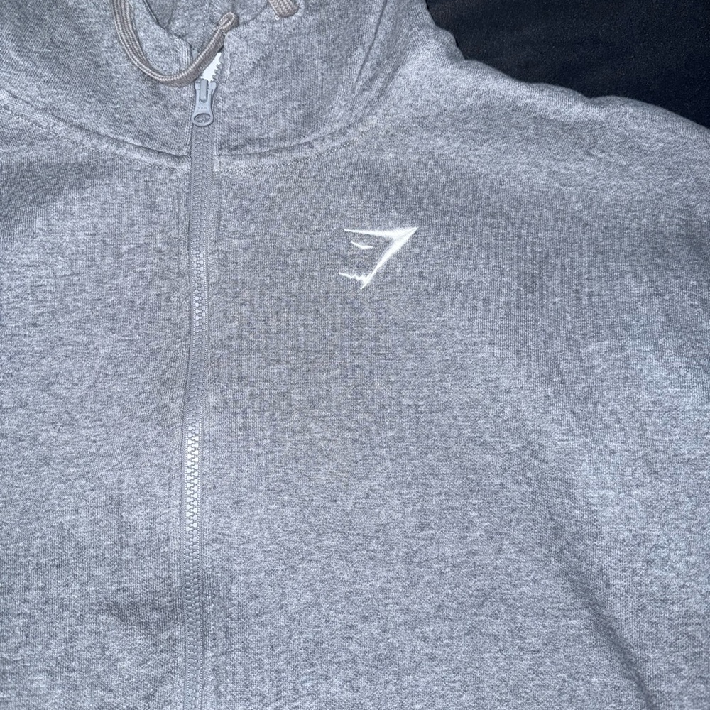 Gymshark Heather Gray Zip-Up Hoodie